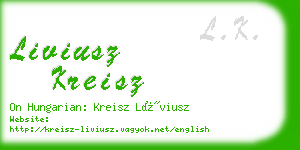 liviusz kreisz business card